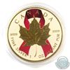 Image 1 : 2016 Canada $5 Colourized Pink Ribbon 1oz Silver Maple with Selective Gold Plating (Tax Exempt)