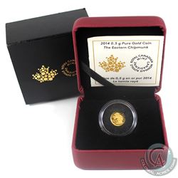2014 Canada 25-cent Chipmunk Pure Gold Coin (TAX Exempt)