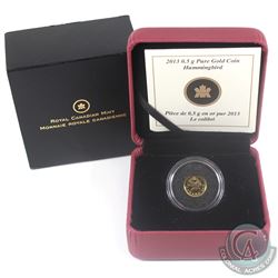 2013 Canada 25-cent Hummingbird 0.5g Pure Gold Coin (Tax Exempt)