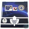 Image 1 : 2014 Canada 25-cent Toronto Maple Leafs Pop-Up Jersey Coin & Stamp Set.