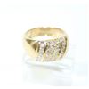 Image 2 : 14Kt Gold Channel Set Men's Ring with 38 diamonds - Ring Size 11. Item comes with an appraisal by GS