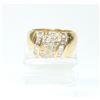 Image 3 : 14Kt Gold Channel Set Men's Ring with 38 diamonds - Ring Size 11. Item comes with an appraisal by GS