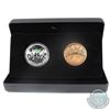 Image 1 : 2018 Canada $30 CNIB 2-coin Set (Silver Coin & Bronze Medallion) Tax Exempt.  Note scratches on caps
