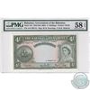 Image 1 : Bahamas: 1936 (ND 1963) 4-Shillings, Pick # 13d. Government of Bahamas, Sweeting-Roberts, PMG Certif