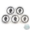Image 2 : 1991-1995 Australia 1oz Silver Kookaburra’s in original Mint Capsules, BU Condition. (Tax Exempt)   