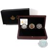 Image 1 : 2015 Canada $25 Singing Moon Mask Fine Silver 3-coin Set (Tax Exempt)