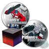 Image 1 : 2013 Niue Transformers 2-Coin $2 .999 Fine Silver Optimus Prime & Megatron Proof Coins. **Only 5000 