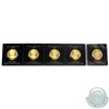 Image 1 : 1x 2014 & 4x 2019 Canada 1 Gram .9999 Fine Gold RCM Maples in Hard Plastic Holders. 5pcs (TAX Exempt