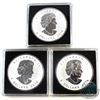 Image 2 : 2016 Canada $5 1oz .9999 Fine Silver Privy Maple Leafs in Square Capsules - Wolf, Yin Yang & V Tank 