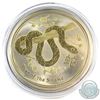 Image 1 : 2013 Australia 1oz Gold & Ruthenium Plated Fine Silver Year of the Snake Coin in Capsule. (TAX Exemp