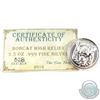 Image 1 : Scarce 2016 The Coin Shoppe 2.5oz Bobcat High Relief Hand Poured Round with COA - #028 of ONLY 100! 