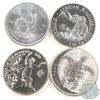 Image 1 : Lot of 4x Different 1oz Fine Silver World Coins - 2011 Fiji Taku, 2016 Great Britain Year of the Mon