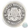 Image 2 : 2014 Somali Republic 1oz Gold Plated Elephant Fine Silver Coin in Capsule (Scratched capsule). (TAX 