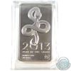 Image 1 : 2013 Year of the Snake 10oz .999 Fine Silver Bar Sealed in Plastic. (TAX Exempt)