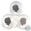 Image 2 : 3x 2019 Australia 1/2oz Year of the Pig .9999 Fine Silver Coins in Capsules (Capsules may be scuffed