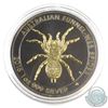 Image 1 : 2015 Australia 1oz Funnel-Web Spider Gold & Ruthenium Plated .999 Fine Silver Coin in Capsule. (Scra