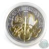 Image 1 : 2014 Austria 1oz Gold Plated Philharmonic .999 Fine Silver Coin in Capsule (Scuffed capsule). (TAX E