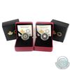 Image 1 : 2018 Canada $5 Birthstones Fine Silver Coins with Swarovski Crystal - June & August. 2pcs (TAX Exemp