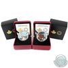Image 1 : 2018 Canada $20 Canadian Mosaics Fine Silver Coins - Caribou & Grizzly Bear. 2pcs (TAX Exempt)