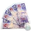 Image 1 : 2001-2002 Canada $10 Notes with 4 Different Prefixes, AU-UNC.  You will receive 1x 2001 & 3x 2002.  