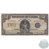 Image 1 : 1923 $2 DC-26e, Dominion of Canada, Blue Seal 2, VG (Damaged)
