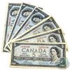 Image 1 : 6x 1954 $5 Bank of Canada Modified Portrait Notes All Different Prefixes - 5x BC-39b & 1x BC-39c. 6p