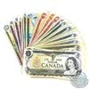 Image 1 : Group Lot of 53x Bank of Canada $1, $2, $5, $10 & $20 Multi-coloured Series Banknotes. You will rece