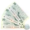 Image 1 : 3x 1991 $20 BC-58b-i Bank of Canada Notes with Consecutive Serial Numbers - AVK5545398-400. 3pcs