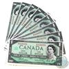 Image 1 : 10x 1967 $1 BC-45b-i Bank of Canada Notes with Consecutive Serial Numbers UNC Condition - G/P3100351