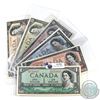 Image 1 : Estate Lot of 6x 1954 $1 to $50 Bank of Canada Notes. You will receive $1 BC-37a-i prefix B/M; VF-EF