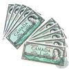 Image 1 : Pair of 1954 $1 Bank of Canada Consecutive Serial Number Notes. You will receive 5x BC-37b-i - B/F31