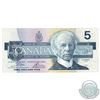 Image 2 : 1986 $5 BC-56a Bank of Canada Note Serial Number ENA2690397 AU-UNC.