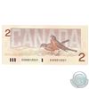 Image 1 : 1986 $2 BC-55c-i Bank of Canada Note with Neat Semi-RADAR Serial Number - EGU0012321 UNC.