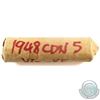 Image 1 : 1948 Canada 5-cent Roll of 40pcs Circulated.