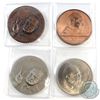 Image 1 : Lot of 4x Sir Winston Churchill Medals. You will receive different designs except for the Sudbury Ca