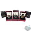 Image 1 : 2008-2010 Canada $4 Dinosaur Collection Fine Silver Coins - 2008 Triceratops, 2009 Tyrannosaurus Rex