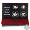 Image 1 : 2005 Canada Fractional The Lynx .9999 Fine Silver 4-coin Set. (TAX Exempt)