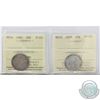 Image 1 : 1881 Newfoundland 20-cent ICCS Certified F-15 & 1888 Newfoundland 20-cent ICCS VF-20. 2pcs