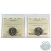 Image 1 : 1948 Canada 5-cent MS-64 & 1995 Canada 5-cent MS-65. Both coins have been certified by ICCS. 2pcs.