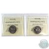 Image 2 : 1948 Canada 5-cent MS-64 & 1995 Canada 5-cent MS-65. Both coins have been certified by ICCS. 2pcs.