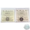 Image 1 : 1897 Slender 8 5-cent EF-45 & 1898 5-cent VF-20 (cleaned). Both coins have been certified by ICCS. 2
