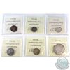 Image 2 : 1910-1965 Canada ICCS Certified coins: 1949 1-cent A to Denticle VF-30, 1908 Small 8 5-cent VF-20, 1