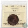 Image 1 : 1887 Canada 1-cent ICCS Certified MS-63 Red