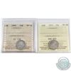 Image 1 : 1900 Canada 10-cent VF-30 & 1915 Canada 10-cent VF-20. Both coins have been certified by ICCS. 2pcs.