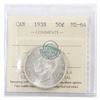 Image 1 : 1938 Canada 50-cent  ICCS Certified MS-64