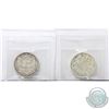 Image 2 : 1950 Canada 50-cent Design ICCS Certified MS-63 & 1950 50-cent No Design ICCS EF-45. 2pcs