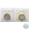 Image 1 : 1916 & 1918 Canada 50-cent ICCS Certified VF-20. (1916 is cleaned)2pcs
