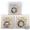 Image 2 : 1995 Puffins, 2001 Quebec, 2003 Coronation Canada 50-cent ICCS Certified PF-68 Silver; Ultra Heavy C