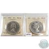 Image 1 : 1954 & 1954 Cameo Canada Silver $1 ICCS Certified MS-64. 2pcs.