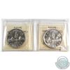 Image 2 : 1954 & 1954 Cameo Canada Silver $1 ICCS Certified MS-64. 2pcs.